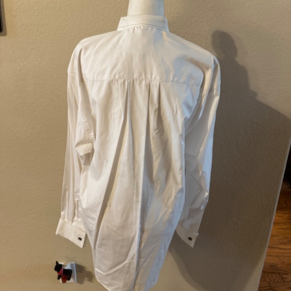 Men's Stubbs Western White ZigZag Beer Barrel Button French Cuff Shirt Size M NW - Picture 9 of 12